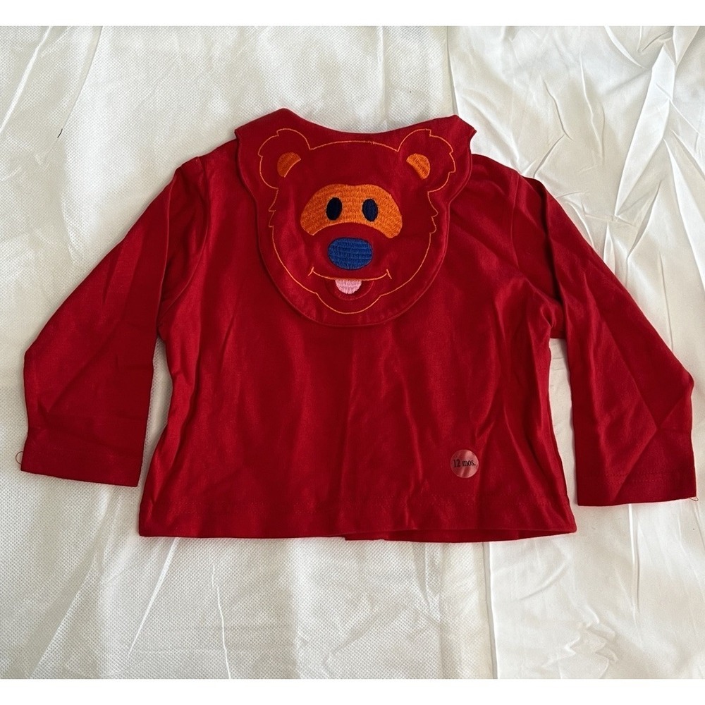 Vtg Disney Store Bear in the Big Blue House Jacket Shirt Red 12 Months Y2K 90s